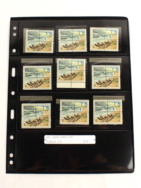 Lot of 9 MNH Plate Blocks of 4 National Parks 2 Cent USPS Stamps