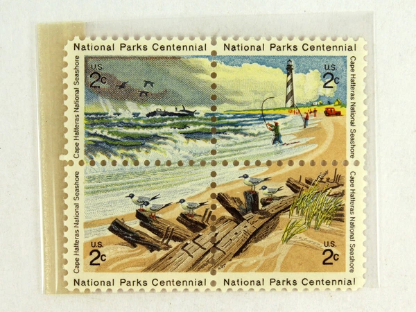 Lot of 9 MNH Plate Blocks of 4 National Parks 2 Cent USPS Stamps