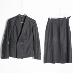 Collins & Fairbanks Women's Size 6 Black Gray Blue Pinstripe Suit Set