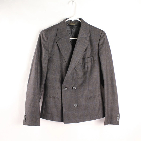 Collins & Fairbanks Women's Size 6 Black Gray Blue Pinstripe Suit Set