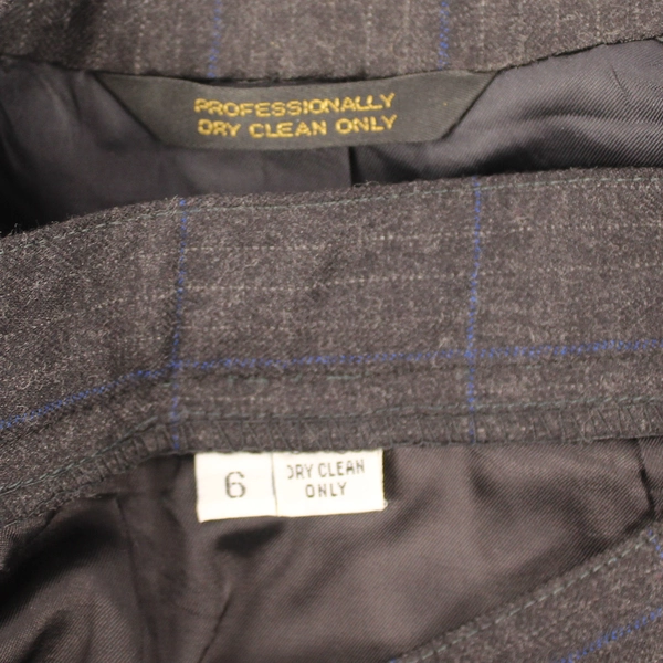 Collins & Fairbanks Women's Size 6 Black Gray Blue Pinstripe Suit Set