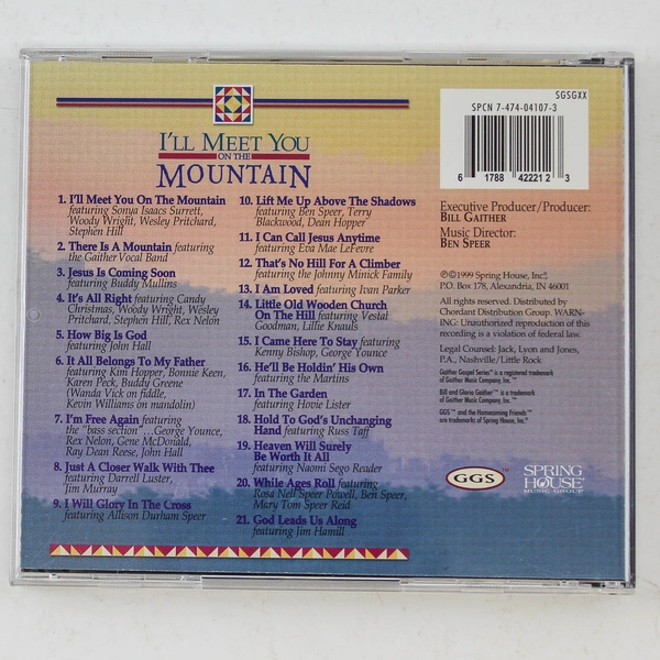 I'll Meet You On The Mountain CD - Bill & Gloria Gaither Gospel Music