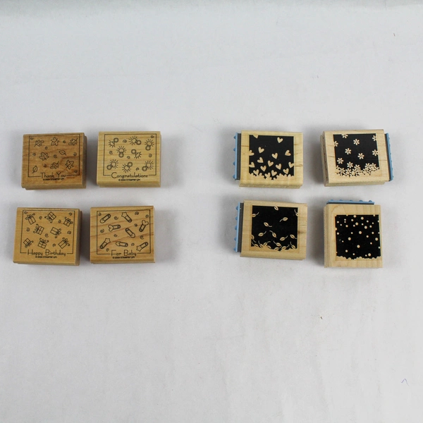 Lot of 8 Stampin' Up Rubber Stamps - Birthday, Baby, Thank You, Congrats!
