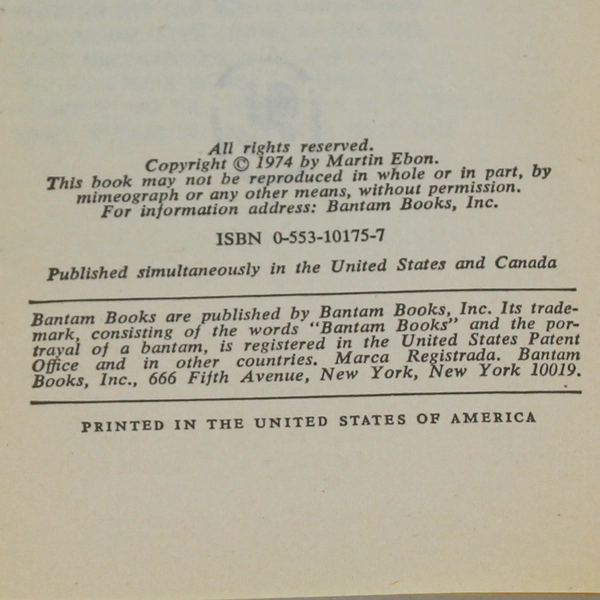 Which Vitamins Do You Need? by Martin Ebon 1974 Bantam Books Paperback