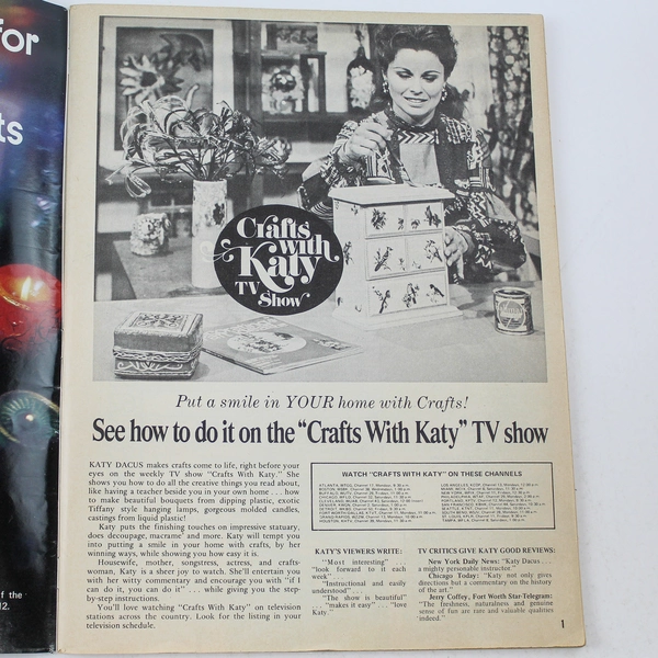 Vintage Decorating & Craft Ideas Magazine February 1972 MAC Illustrated