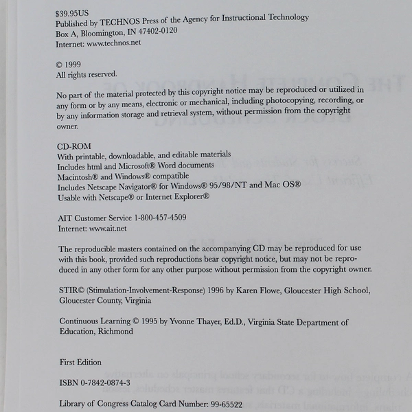 The Complete Handbook of Block Scheduling with CD-ROM - Good Condition