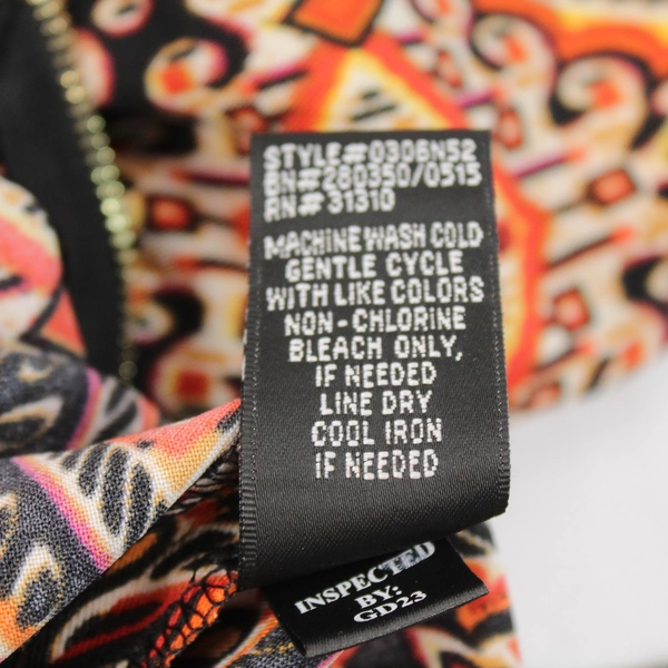 AGB Women's Dress Size 12 Multicolor Geometric Short Sleeve Side Zip Pre-Owned