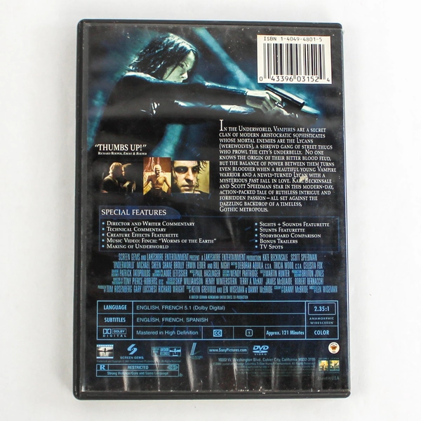 Underworld Full Screen DVD Sony Pictures Lakeshore Entertainment 2004 Movie