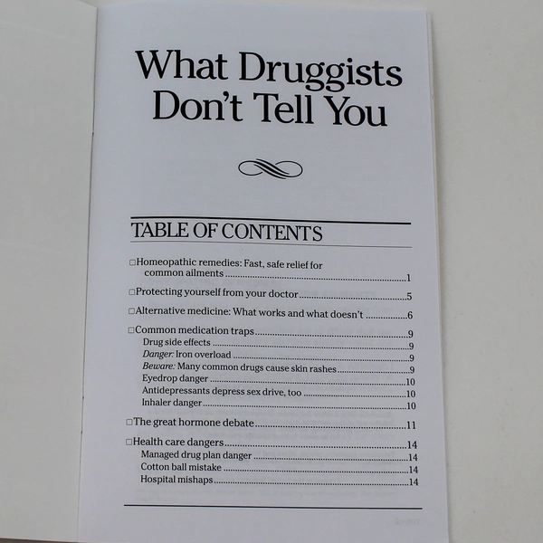 What Druggists Don't Tell You by Bottom Line Health 2007 - Good Condition
