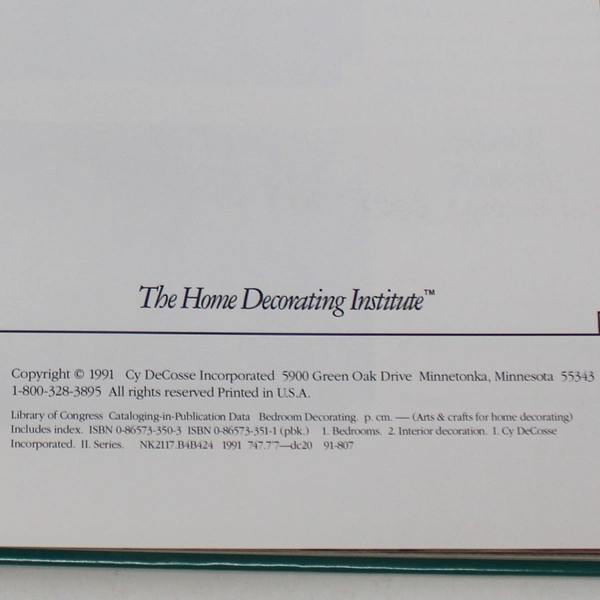 Bedroom Decorating Book by Home Decorating Institute 1991 Hardcover Guide