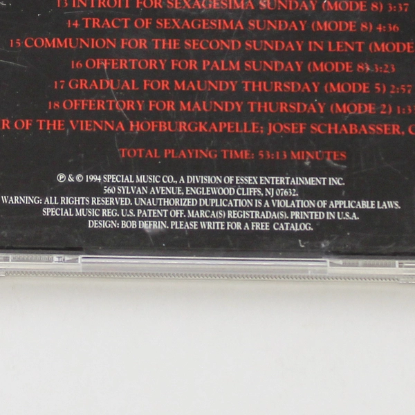 Mystical Chants CD Choir of Vienna Hofburgkapelle 1994 Special Music Co