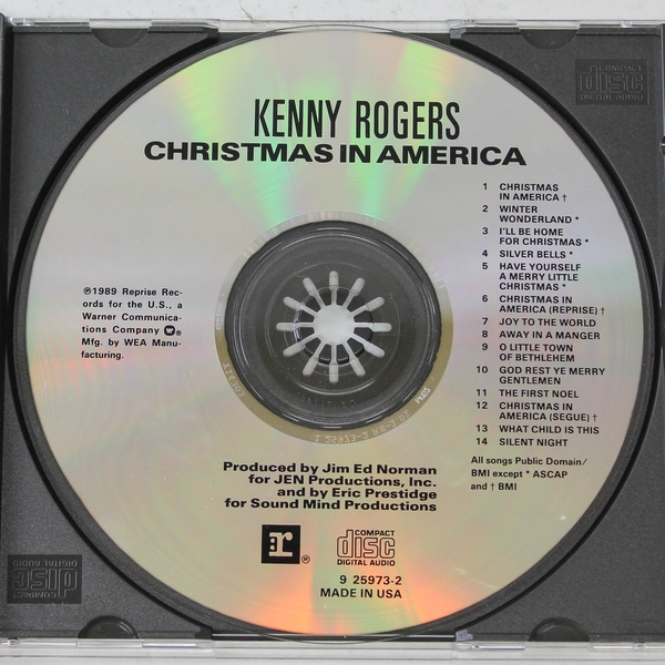 Kenny Rogers Christmas In America CD 1991 Reprise Good Condition