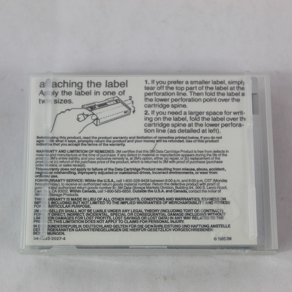 Lot of 2 Vintage 3M DC2120 Rhomat Mini Cartridges 120MB Irwin-80 Format