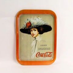 Vintage Coca Cola Tray 1909 Lady in Hat Hamilton King Collectible 15"