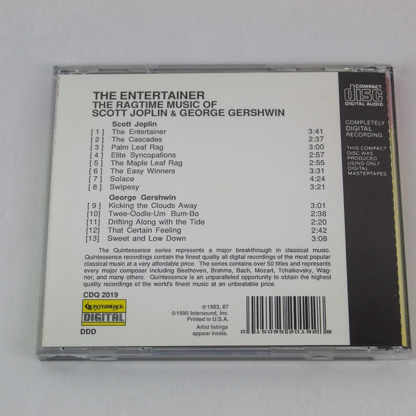Scott Joplin Piano Rags CD - The Entertainer & Gershwin Hits - Pre-Owned
