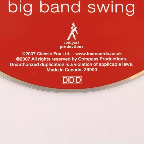 Big Band Swing Audio CD 2007 Compass Productions Good Pre-Owned Condition