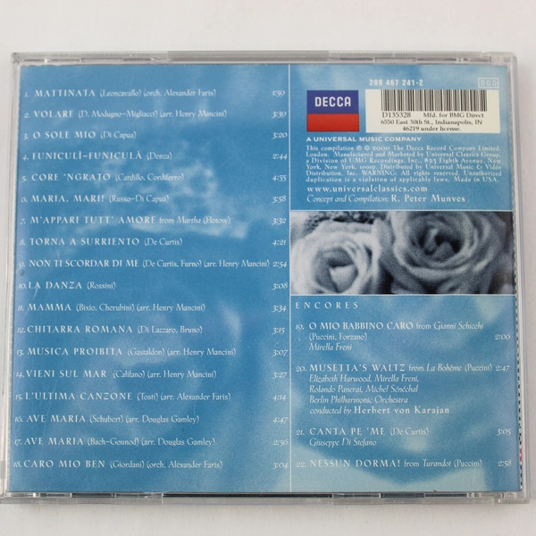 Pavarotti Italian Wedding Favorites CD BMG Direct 2000 - Pre-Owned