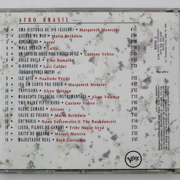 CD Album Afro Brasil 1990 Phonogram France Pre-Owned Untested