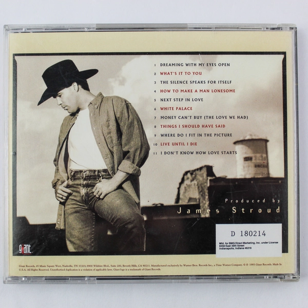 Clay Walker Self-Titled CD 1993 Giant Records Pre-Owned Scratched Disc