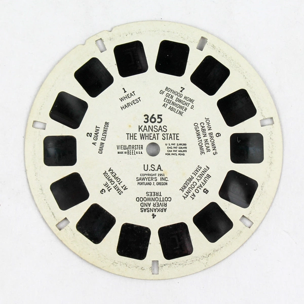 Vintage Sawyer's ViewMaster Reel 365 Kansas The Wheat State - As Is