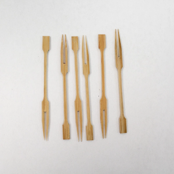 Set of 6 Vintage Japanese Mini Chopsticks & Pincho Forks with Unique Carvings