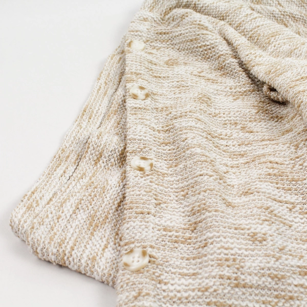 Carolyn Taylor Women's Medium Cream Beige 3/4 Sleeve Knit Sweater Top