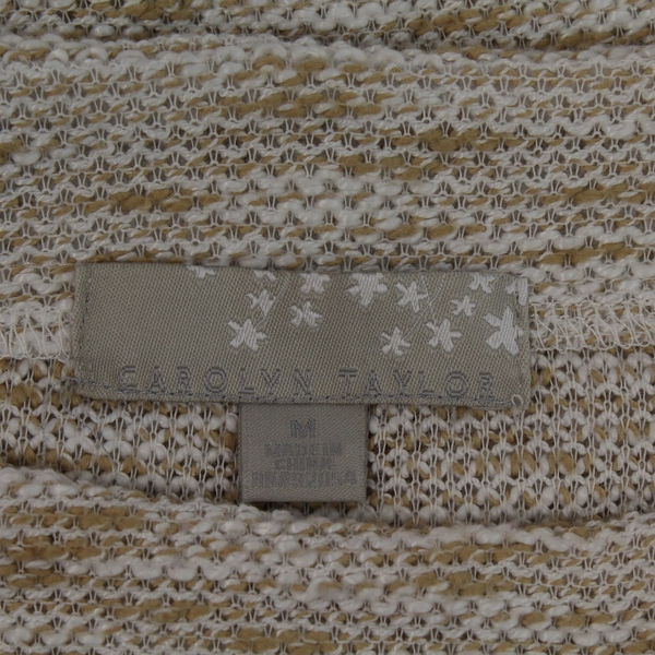 Carolyn Taylor Women's Medium Cream Beige 3/4 Sleeve Knit Sweater Top