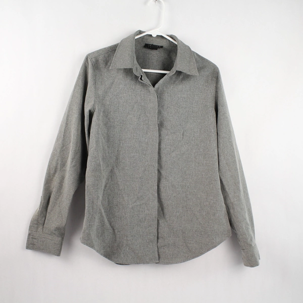 Spenser Jeremy Gray Blouse Top Women's Size 10 Long Sleeve Pre-owned