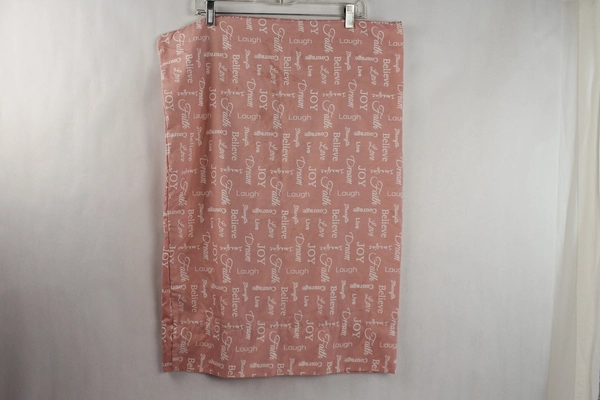 Elite Home Products 4 Piece Sheet Set Flat Fitted Pillowcases Pink White Faith