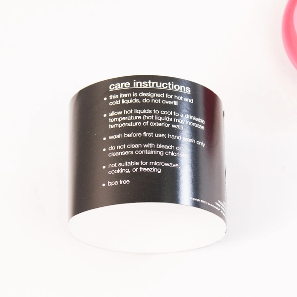 Customizable Pink Travel Mug with Believe Definition Good Condition