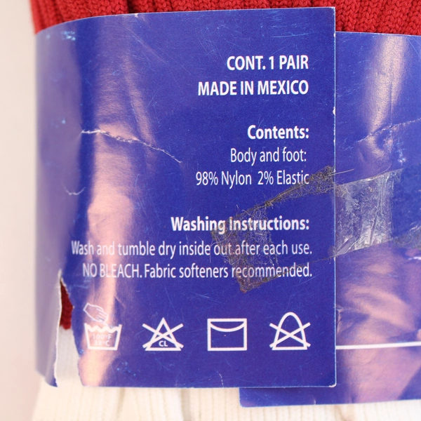 Score Red Soccer Socks King 10-13 NWT Nylon Blend Made in Mexico