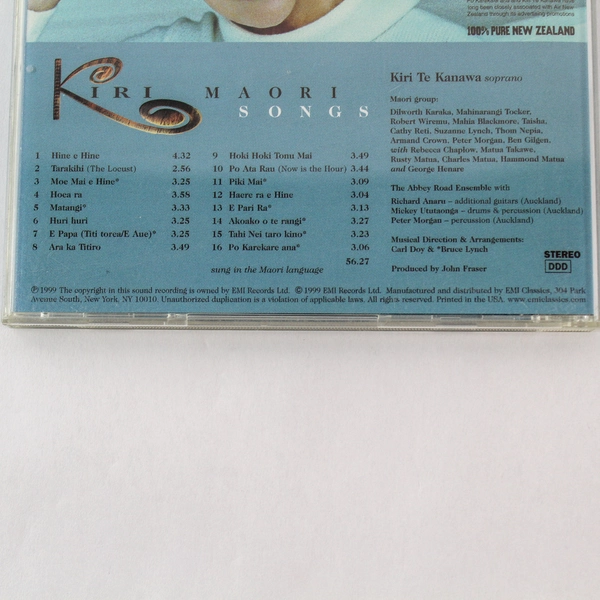 Kiri Maori Songs CD 1999 EMI Classical Folk Music Pre-owned As Is
