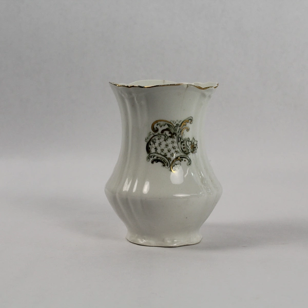 Vintage John Edwards Porcelain De Terre Vase 6" Tall Crazing & Chip