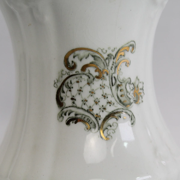 Vintage John Edwards Porcelain De Terre Vase 6" Tall Crazing & Chip