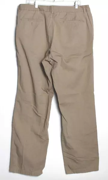 John Ashford Khaki Cotton Pants Size 36 Straight Leg Pre-Owned with Stains