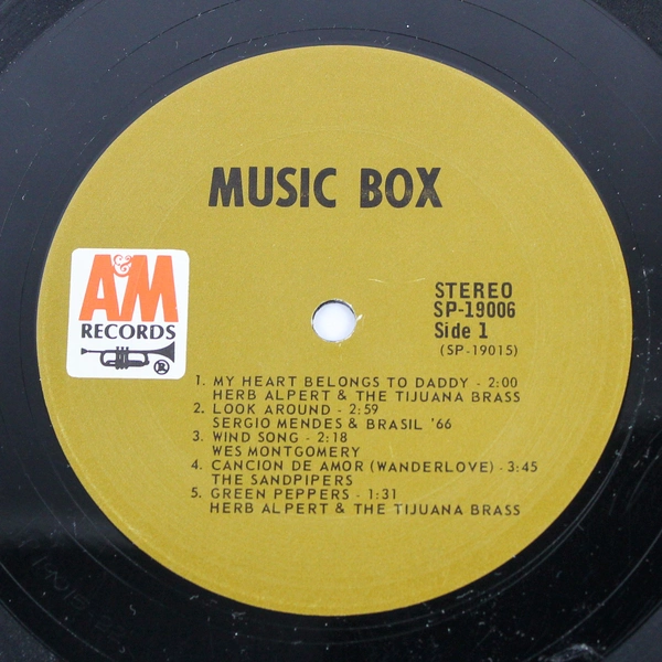 Music Box Various Artists Vinyl Record 1969 A&M Good Condition 33 RPM