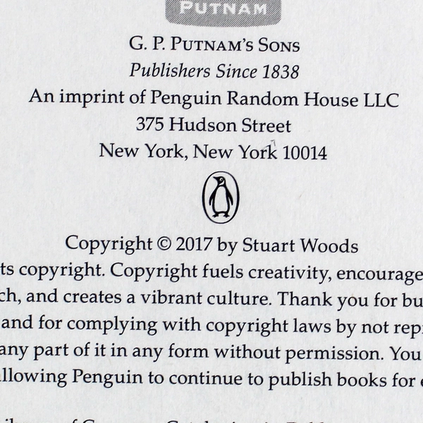 Stuart Woods Quick & Dirty Hardcover Book - Good Condition, Name Inside