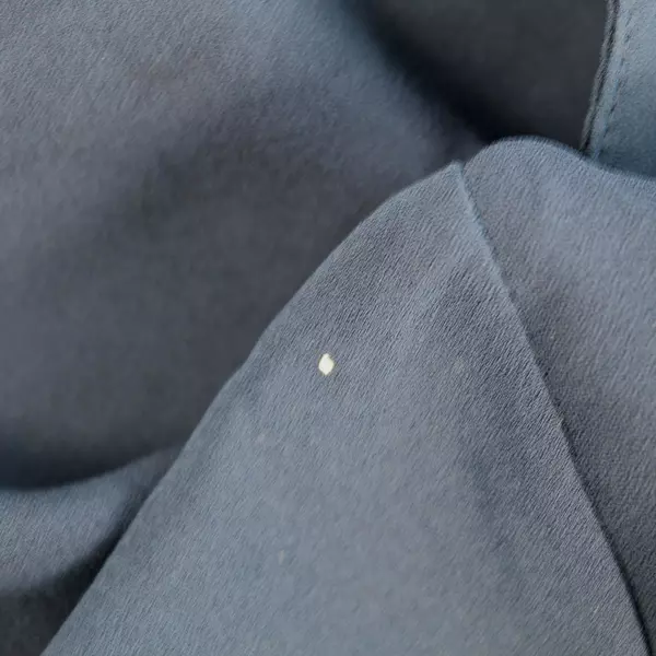 About A Girl Navy Blue Semi-Sheer Henley Blouse Women's Small Pre-Owned