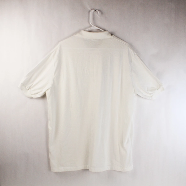 Vintage ScreenMates Men's 2XL White Knit Polo Shirt - Good Pre-Owned Condition