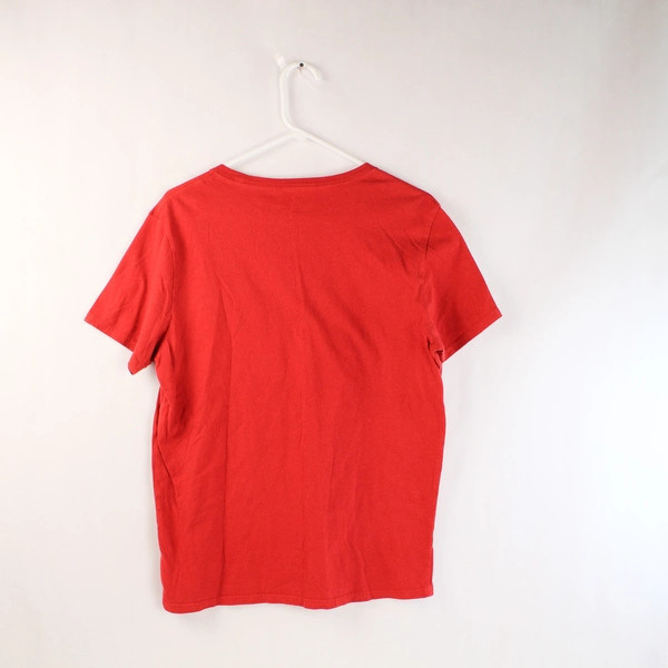 American Eagle Get Lit Christmas Beer Tee Shirt Men’s M Red Holiday Fun