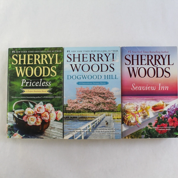 Lot of 3 Sherryl Woods Paperback Novels: Dogwood Hill, Seaview Inn, Priceless