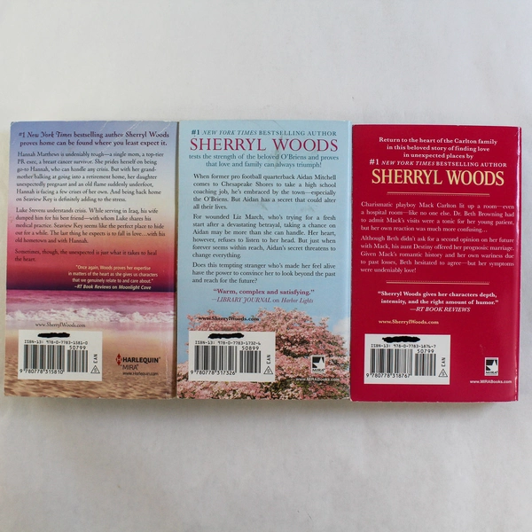 Lot of 3 Sherryl Woods Paperback Novels: Dogwood Hill, Seaview Inn, Priceless