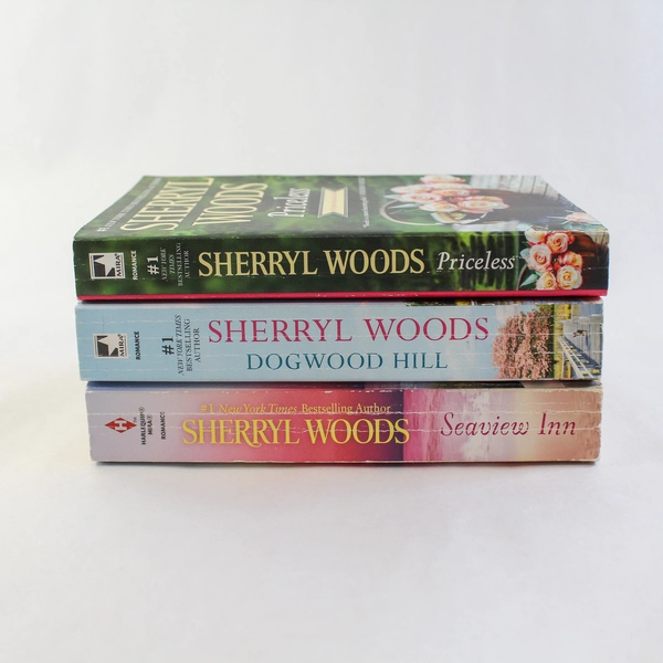 Lot of 3 Sherryl Woods Paperback Novels: Dogwood Hill, Seaview Inn, Priceless