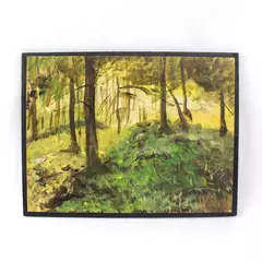 Acrylic Painting by Mary Rash Forest Getaway Wall Art Decor 9.5"x12.5"