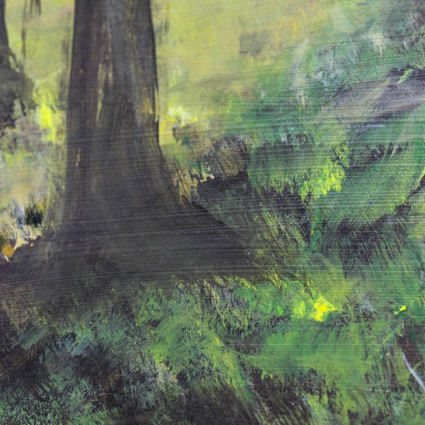 Acrylic Painting by Mary Rash Forest Getaway Wall Art Decor 9.5"x12.5"