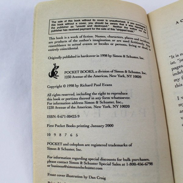 The Locket by Richard Paul Evans 1998 Paperback First Edition Good Condition