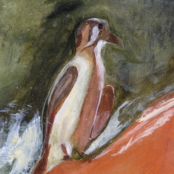 Acrylic Painting Forest Bird by Mary Rash Signed McMinnville Artist 2013