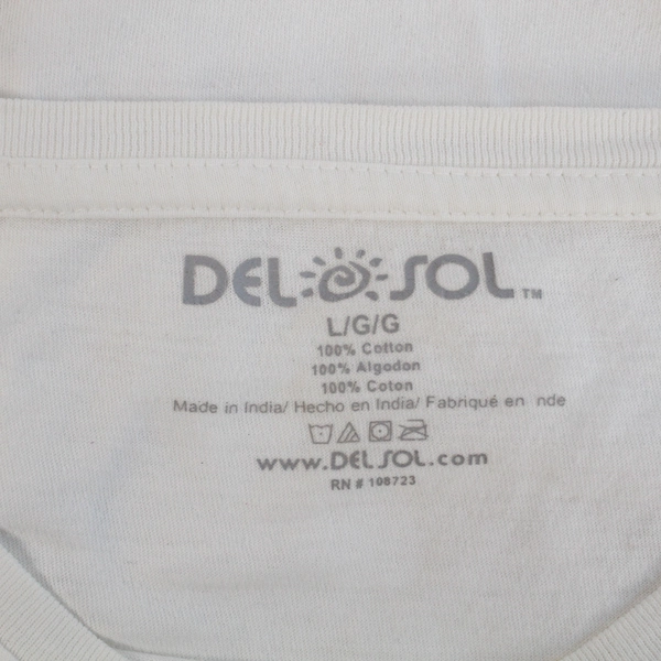 Del Sol Disney I Heart Mickey Tee Shirt Women's Large White Pre-Owned Stains