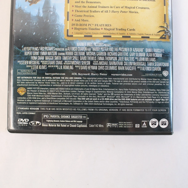 Harry Potter Prisoner of Azkaban DVD 2004 2-Disc Fullscreen PG13 Untested