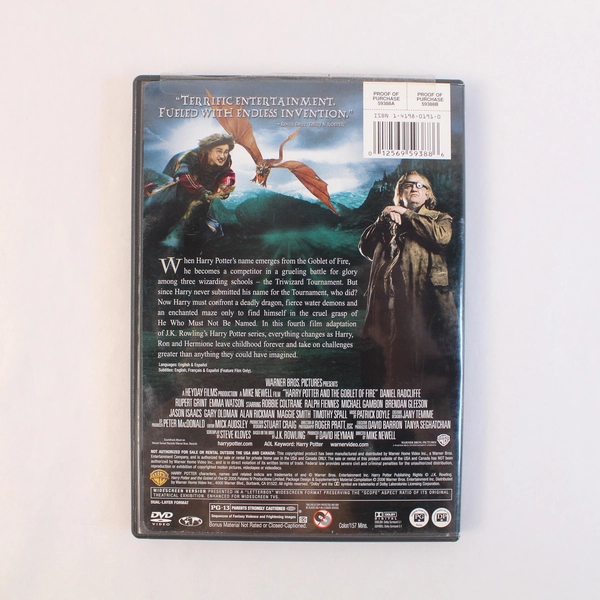Harry Potter Goblet of Fire DVD 2005 Widescreen Warner Bros PG-13 Pre-Owned